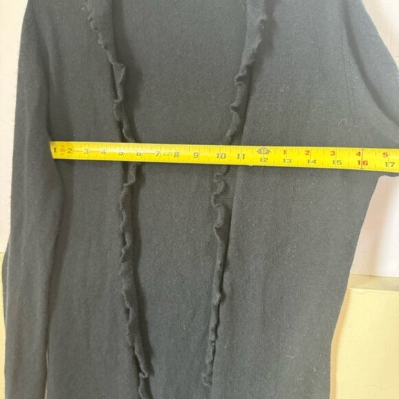 Snapdragon 100% Cashmere Cardigan Knit Sweater Duster Coat Lightweight Ruffle M - Picture 15 of 16